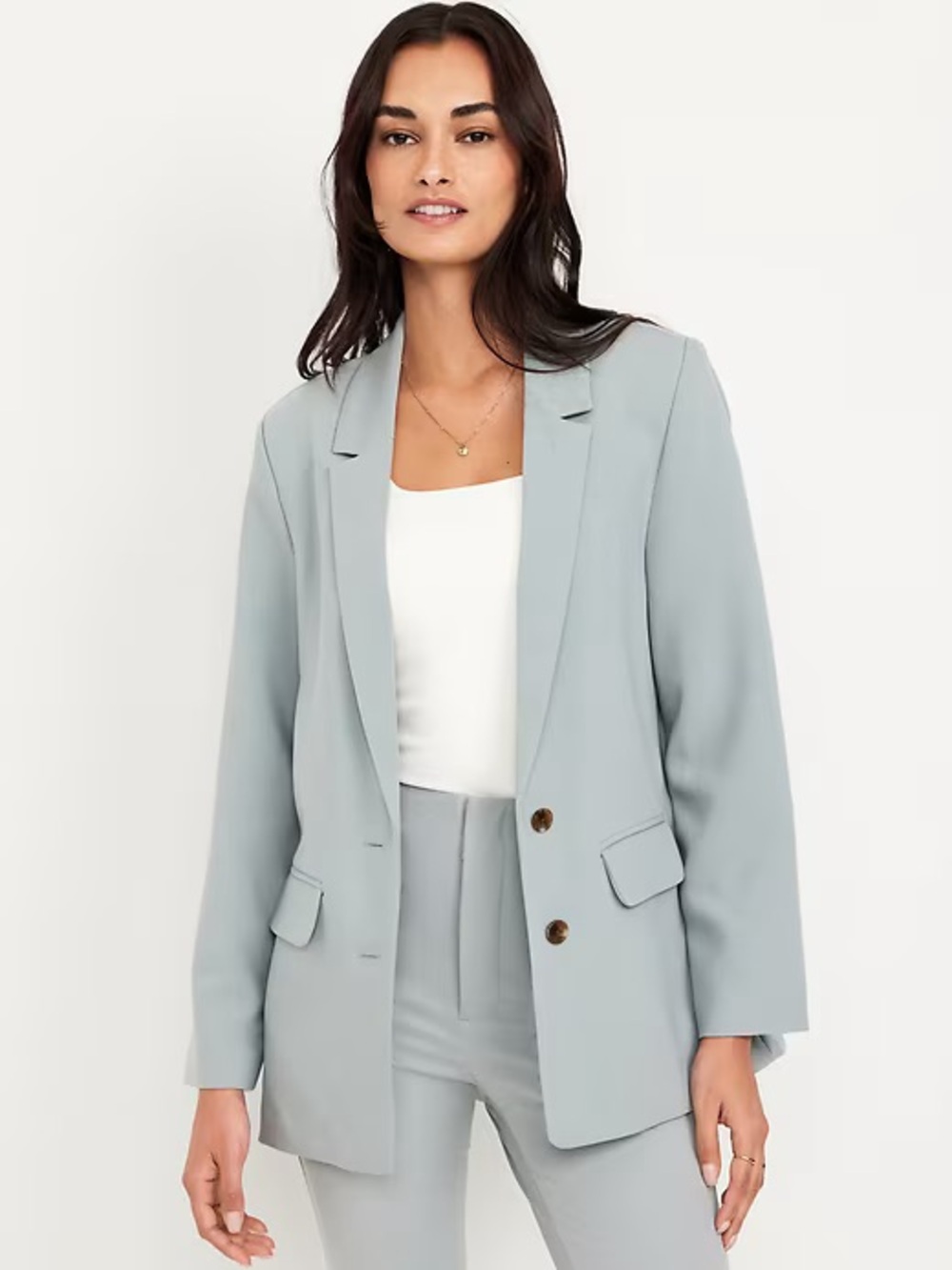 Old Navy Taylor Relaxed Suit Blazer in Silver Sage - Size XL - NWT